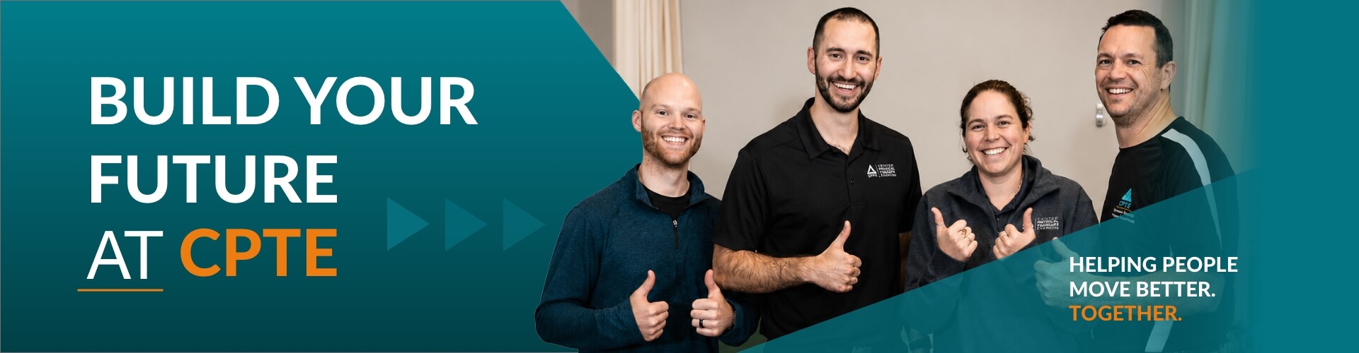 build your career at cpte graphic with 4 employees with thumbs up